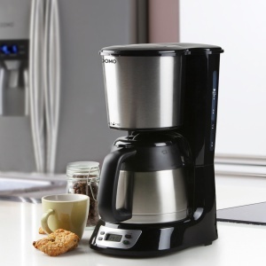 Filtru de cafea cu filtru DOMO DO709K cu temporizator - Afisaj LCD cu panou de control - Placa de incalzire - 1L - NegruOtel inoxidabil - Img 7