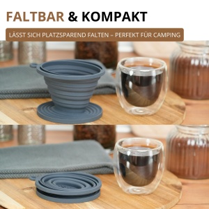 Filtru de cafea pliabil Westmark, silicon, negru, pentru filtru marimea 2 - Img 7