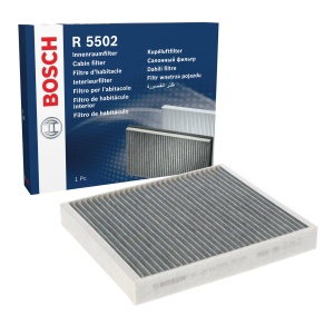 Filtru de habitaclu Bosch 1987435502, Filtru activ carbon, Dimensiuni 254x224x36 mm