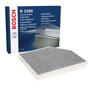 Filtru de interior Bosch R2369 cu activ carbune, 1 bucata, compatibil cu Audi si Porsche