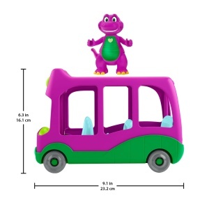 Fisher-Price Autobuz de Jucarie Barney HYG95 pentru Copii de peste 3 Ani Multicolor Figurina Inclusa - Img 3