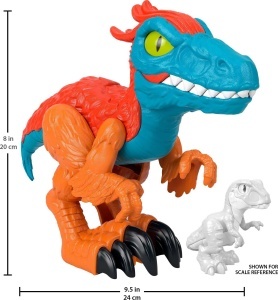 Fisher-Price Imaginext Jurassic World Pyroraptor XL Figurina Dinozaur 25 cm Articulata - Img 4