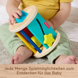 Fisher-Price Jucarie Bebelusi JKH17 Lemn FSC Dezvoltare Senzoriala si Motorie - Img 6