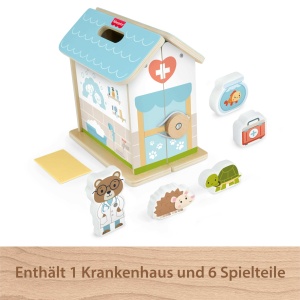 Fisher-Price Set Animal Clinic Portabil JFG07 Lemn FSC 6 Piese - Img 7