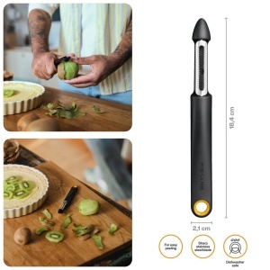 Fiskars Functional Form 1079961 Curatator Fructe cu Lama Flexibila NegruPortocaliu - Img 2