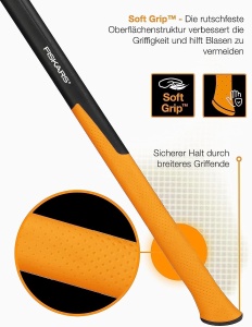 Fiskars Topor de despicat IsoCore XXL pentru despicarea bustenilor sau infiptura in pene, lungime: 92 cm, greutate cap: 3,6 kg, negru/portocaliu, 1020220 - Img 6
