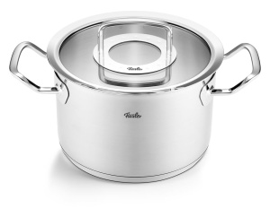 Fissler Original Profi Collection/Set de oale din otel inoxidabil, 5 bucati, incl. capac din sticla + ingrijire gratuita din otel inoxidabil - inductie, argintiu - Img 2