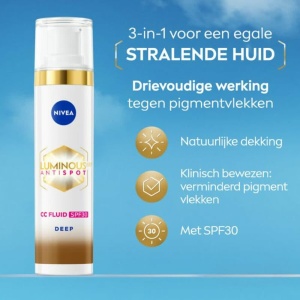 Fluid CC NIVEA Luminous 630 SPF30, 40 ml, Anti-Flecken, Ton inchis - Img 3