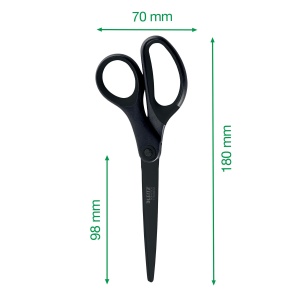 Foarfeca de birou Leitz Titan Anti-Haft, 18 cm, din otel inoxidabil, neagra - Img 5