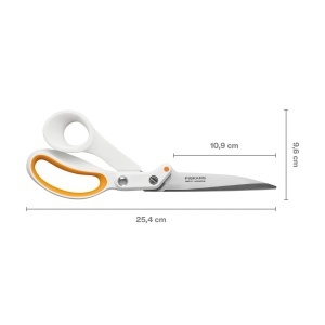 Foarfeca de croitorie Fiskars Amplify RazorEdge, 25 cm, otel inoxidabil, alborange - Img 3