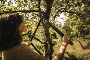 Foarfeca de gradina Fiskars PowerGear II, 70 cm, pentru lemn proaspat, negruorange - Img 4