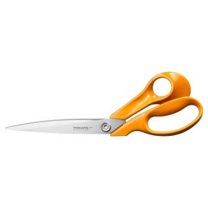 Foarfeca de taiat Fiskars Classic, 27,5 cm, maner ergonomic, otel inoxidabil, portocalie