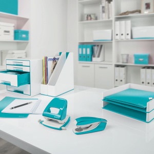 Foarfeca Leitz WOW Titan, pentru dreptaci si stangaci, ergonomica, culoare eisblau, 205 mm - Img 9
