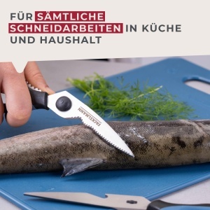 Foarfeca multifunctionala Fackelmann Softgriff 21 cm, inox, albastra - Img 4