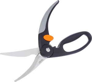 Foarfeca pentru carne de pasare Fiskars Functional Form 1003033, otel inoxidabil, 25 cm, negrugriportocaliu - Img 9