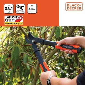 Foarfeca pentru crengi BLACKDECKER 381x178x3 cm NegruPortocaliu - Img 5