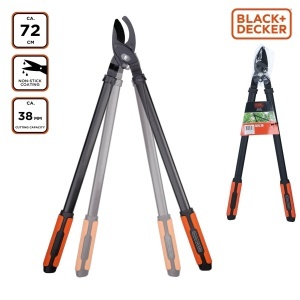 Foarfeca pentru crengi BLACKDECKER 72CM Antiaderenta NegruPortocaliu - Img 6