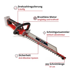 Foarfeca pentru gard viu Einhell GP-CH 1861 Li BL-Solo 18V Motor brushless 61 cm - Img 3
