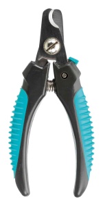 Foarfeca pentru unghii TRIXIE 12 cm, otel inoxidabil, cu maner din plastic, albastrunegru
