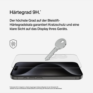 Folie de protectie din sticla securizata Belkin pentru iPhone 15 Pro, antimikrobiala, ultra subtire - Img 2