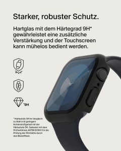 Folii de protectie Belkin TemperedCurve pentru Apple Watch Series 9, 8, 7, Negru - Img 3