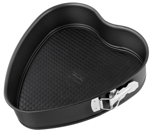 Forma de copt inima Zenker 24 x 28 cm PURE, negru, cu antiaderent