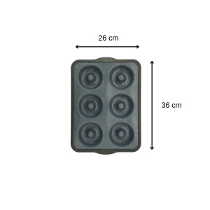 Forma de copt pentru donuts Zenker 685539, 6 donuts, 36 x 26 cm, gri - Img 3