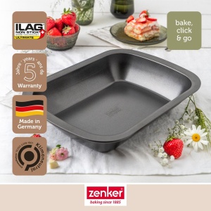 Forma de copt Zenker Bake Click Go 34x245x8 cm antiaderenta rezistenta la 230degC - Img 2