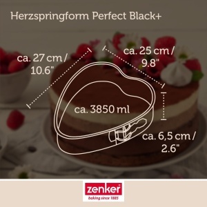 Forma de copt Zenker Herzspringform Perfect Black negru antiaderenta 27 x 25 cm - Img 3