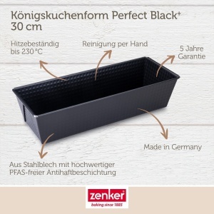 Forma de copt Zenker Perfect Black 30 cm Acoperire antiaderenta Otel rezistent Germania - Img 5