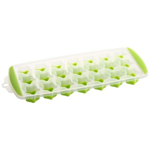 Forma de gheata FACKELMANN 47099 cu baza din silicon, 21 forme stea, verde