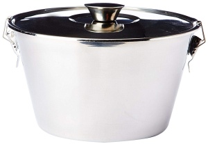 Forma de Pudding IBILI 651620, inox, 2.6L, cu capac si inchidere, 20 cm