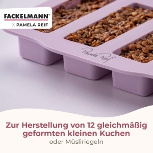 Forma din silicon pentru musli si minikuchen Fackelmann x Pamela Reif, 12 forme, lavanda - Img 5