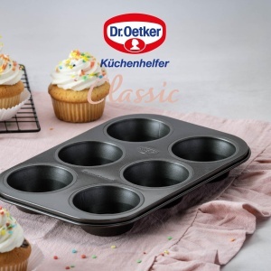 Forma pentru briose Dr Oetker Classic 6 forme otel negru antiaderenta rezistenta la caldura 230degC - Img 8