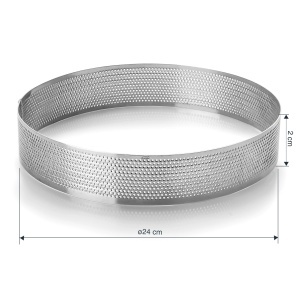Forma pentru tort perforata Lacor 68544 inox gri 24 x 24 x 2 cm - Img 2