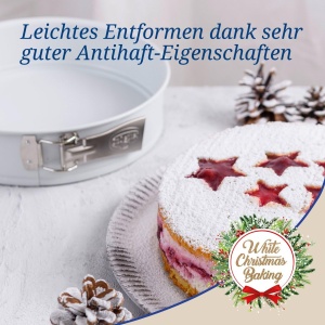 Forma rotunda Dr Oetker White Christmas Baking 26 cm antiaderenta design de iarna - Img 5