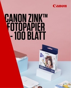 Fotopapier Canon Zink 5 x 7,6 cm, 100 foi, autocolant, pentru imprimare fotografii - Img 2