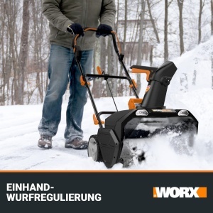 Freza de zapada pachet WORX WG471E 40V, Motor fara perii, Latime 51cm, 2 acumulatori 4Ah - Img 5