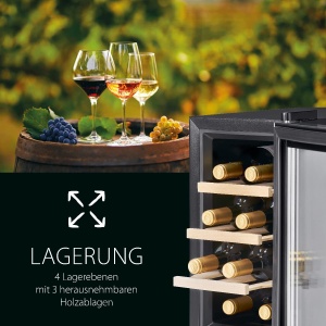 Frigider pentru vin Profi Cook PC-WK 1233, 8 sticle, negru, iluminare LED - Img 3