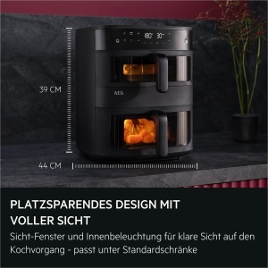 Friteuza cu aer cald AEG AAFD11B, 11L, 8 programe, design vertical - Img 6