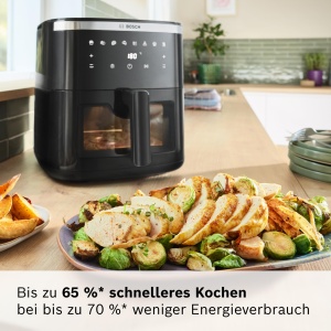 Friteuza cu aer cald Bosch Serie 6 MAF671B0 72L 7 programe presetate Negru - Img 5