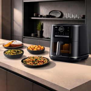 Friteuza cu aer cald Braun MultiFry 7, 8L, 1900W, Negru - Img 7