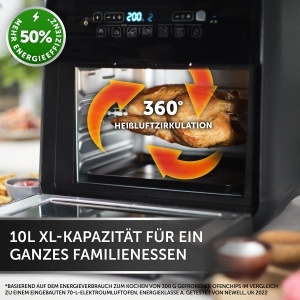 Friteuza cu aer cald Breville Halo VDF127X, 10 l, 2000 W, negru si gri - Img 2