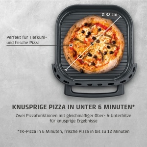 Friteuza cu aer cald CASO AirFryPizzaChef, 6L, Dual-Heating, Design compact - Img 5