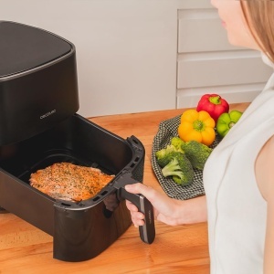 Friteuza cu aer cald Cecotec Cecofry Fantastik 5500, 5.5L, 1500W, 9 programe, Touchscreen - Img 3