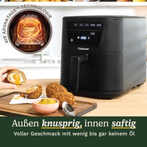 Friteuza cu aer cald Cuisinart XL 7,6L, 2000W, PFAS-free - Img 6