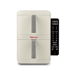 Friteuza cu aer cald Girmi FG41 Ecofrit Dual 2400W 9 programe 9L Alb - Img 2