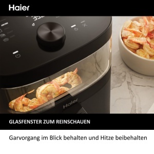 Friteuza cu aer cald Haier HAF5TWA3, 7 litri, 1700W, cu 9 programe - Img 5