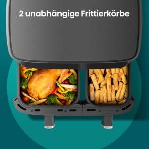 Friteuza cu aer cald Hisense HAF2700DCD 11L Negru 2700W 8 programe presetate - Img 9