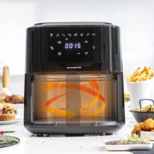 Friteuza cu aer cald InnovaGoods 5L, 1500W, neagra, cu 8 programe - Img 2